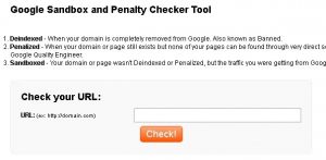 Google Sandbox and Penalty Checker Tool