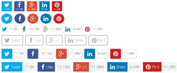 botones compartir en redes sociales