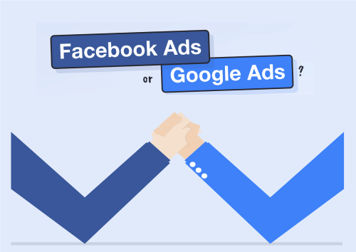 Diferencias entre Google Ads y Facebook Ads|Google Ads||Google Ads vs Facebook Ads infografia