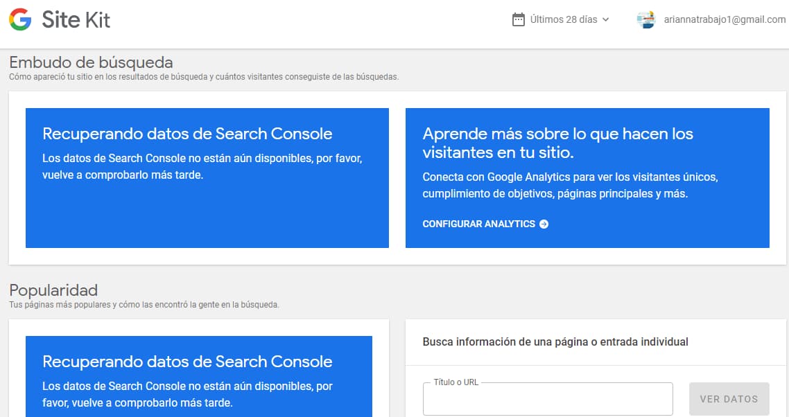 data google search console