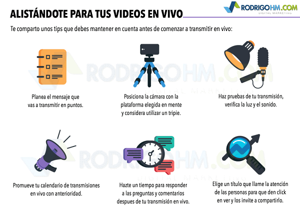 Como hacer una transmision en vivo exitosa #infografia