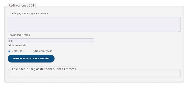 herramientas de redirecciones 301