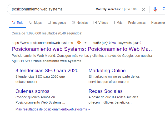 busqueda posicionamiento web systems