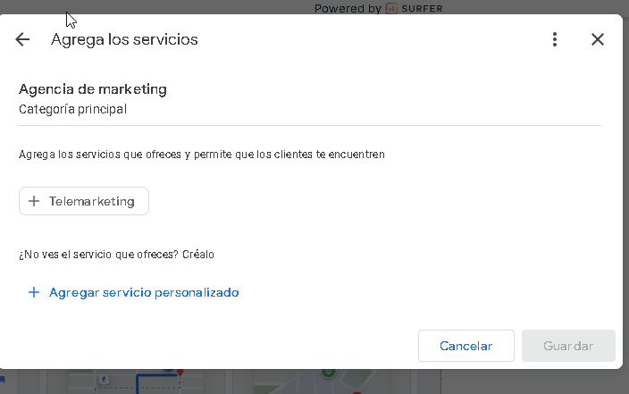 servicios google negocio