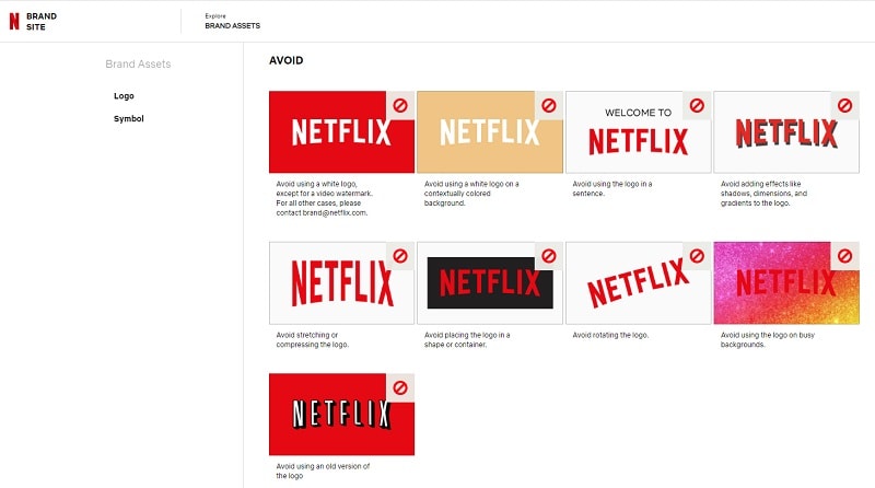 reglas para el uso del logo de netflix