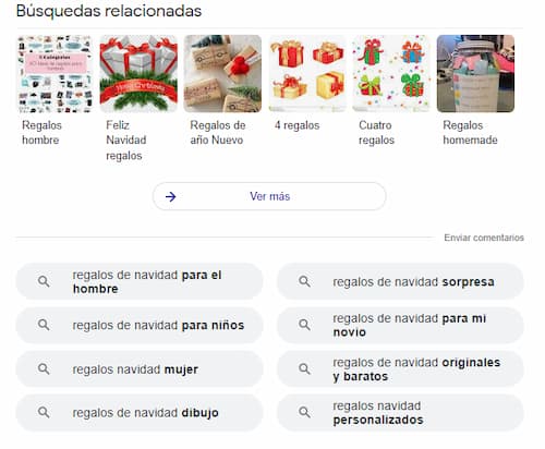 busquedas relacionadas en el SERP