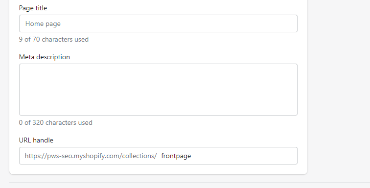 meta datos shopify
