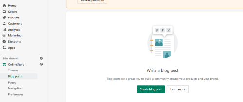 post en shopify
