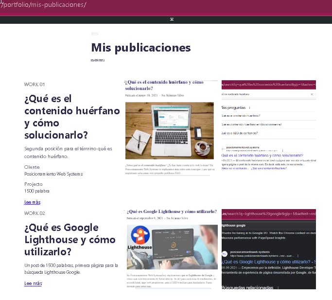portfolio copywriter